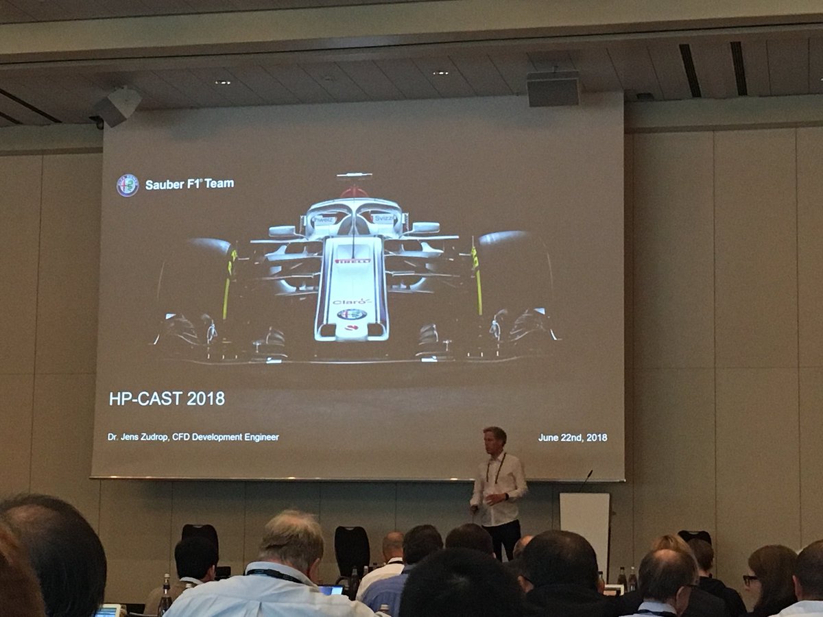 hpcnotes's tweet image. #HPCAST talk by Jens Zudrop of @SauberF1Team on #F1 and #HPC and #CFD