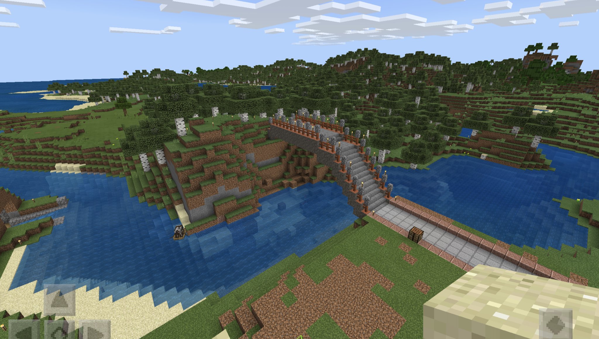 ふなしょー Yuchan Uchi 道の先には 橋 海に橋掛けたいけど 海中トンネルにもしたいですね マイクラpe Minecraft マイクラ日記 T Co Bi6lz4f2vn Twitter