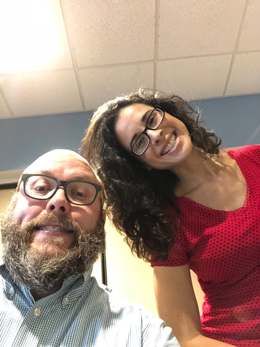 ⁦<a href="/margiesuperstar/">Margie</a>⁩ and ⁦<a href="/arhelbig/">Adam Helbig</a>⁩ talking with ⁦@WAVEfoundation5⁩ board about education and science!