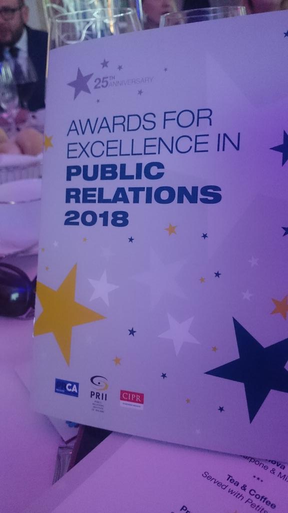 MichelleHoctor1's tweet image. Delighted to be at 25th ann @PRII_ie awards @theshelbourne  @EngineerIreland #engweek shortlisted @KeelinShanley MC