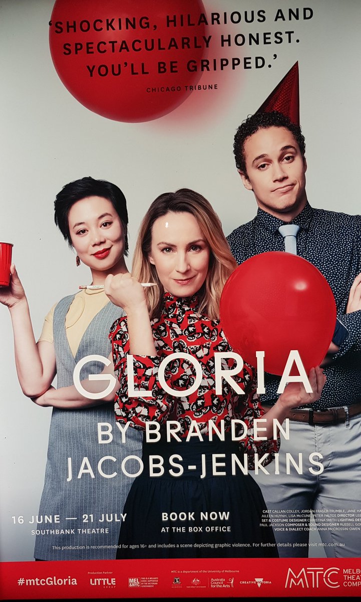TedBaillieu's tweet photo. #mtcGloria Melbourne Theatre Company exploring new boundaries: "hilarious, shocking, honest, gripping" they said. They were right. Great performances. Whoa!! Wow!! https://t.co/dSCwGEh7WF