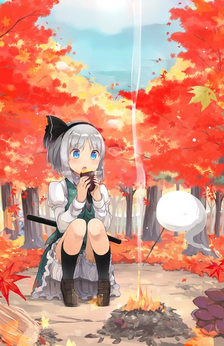芋焼く庭師 #東方 #魂魄妖夢 https://t.co/1OMNfUYBK1 
