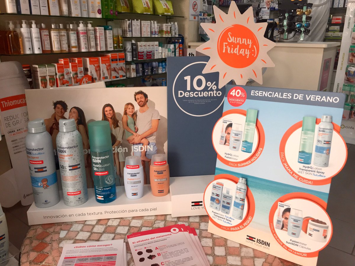 farmagilf's tweet photo. #SunnyFriday con @ISDIN_Official No te pierdas los descuentos de este finde!! #Verano2018 #MeEncanta #Fotoprotección https://t.co/srDh9WIkjt