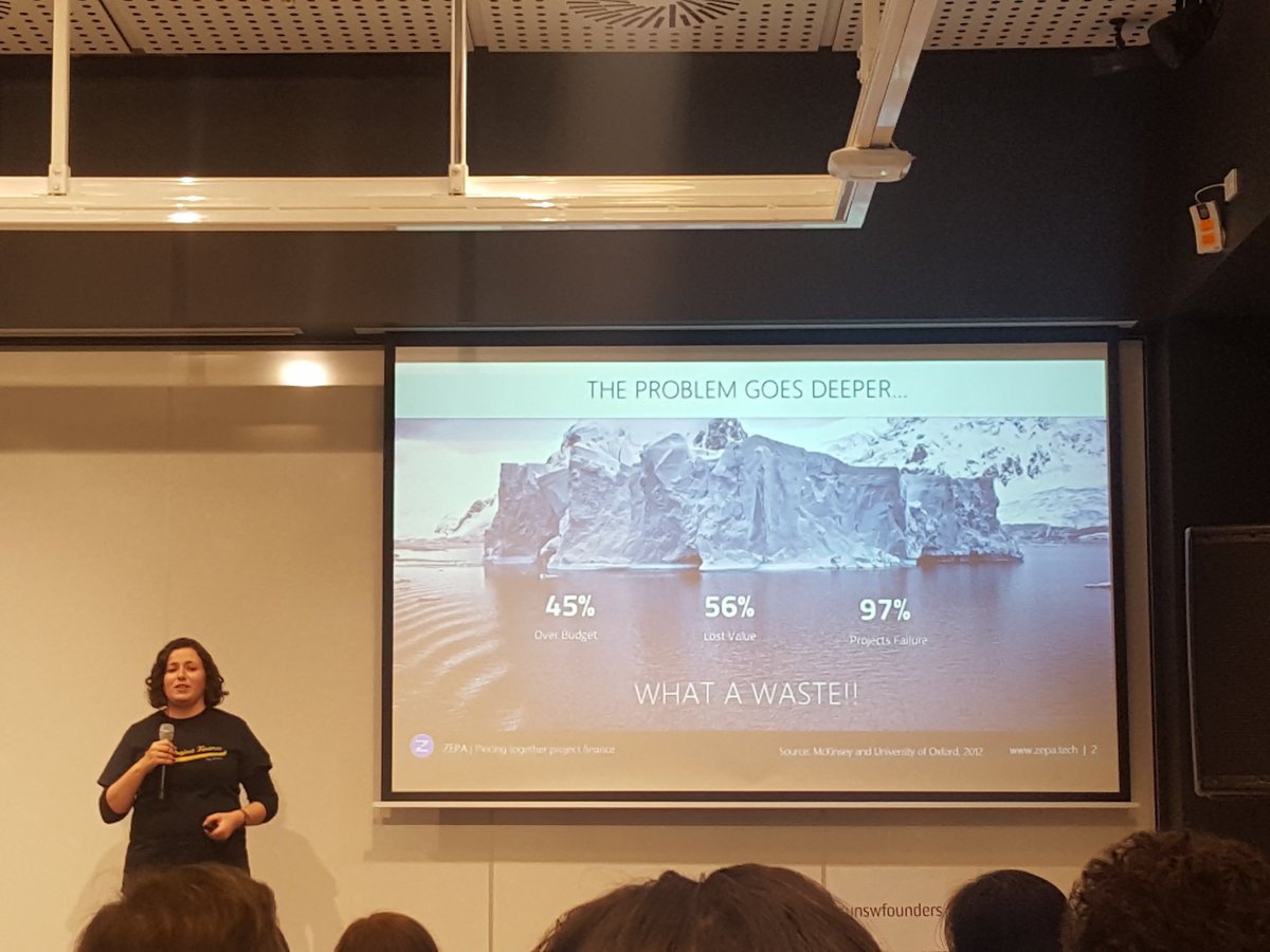 TechZepa's tweet photo. Our founder presenting how deep the problem is in not understanding your projects value #zepa #unswfounders https://t.co/8cShDfUwSe