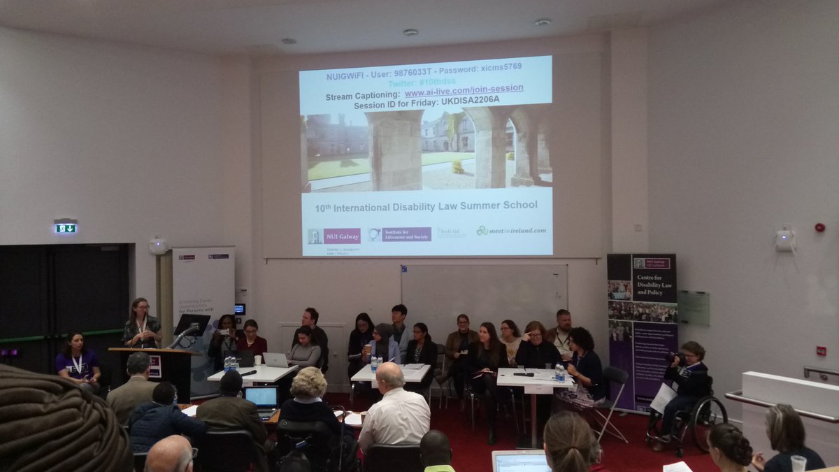 MagKocejko's tweet photo. Day 5 #10thdss. Moot court. Two  members of the UN CRPD Committee #SamuelKabue #RosemaryKayess are the judges. https://t.co/z05Vkm2dFk
