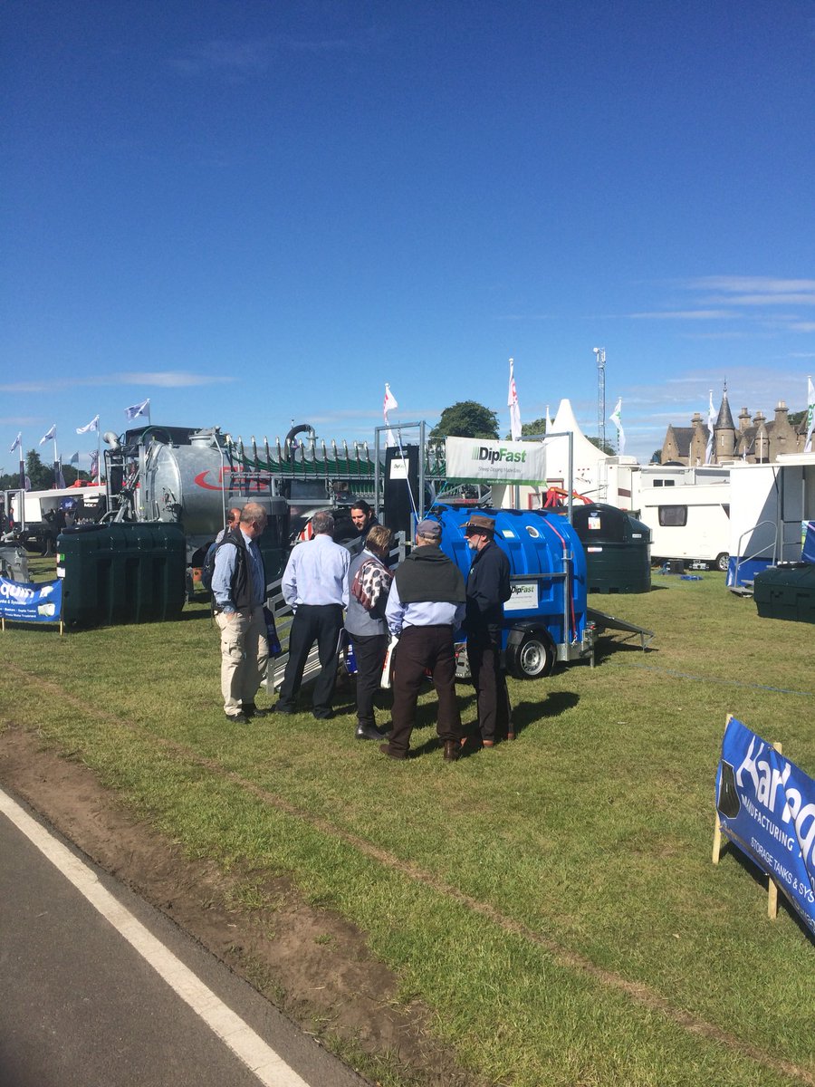 Day 2 of <a href="/ScotlandRHShow/">Royal Highland Show</a> the sun is shining. Mark and Colm busy on the stand already. Come along and see us at Stand E115 for a Demo.