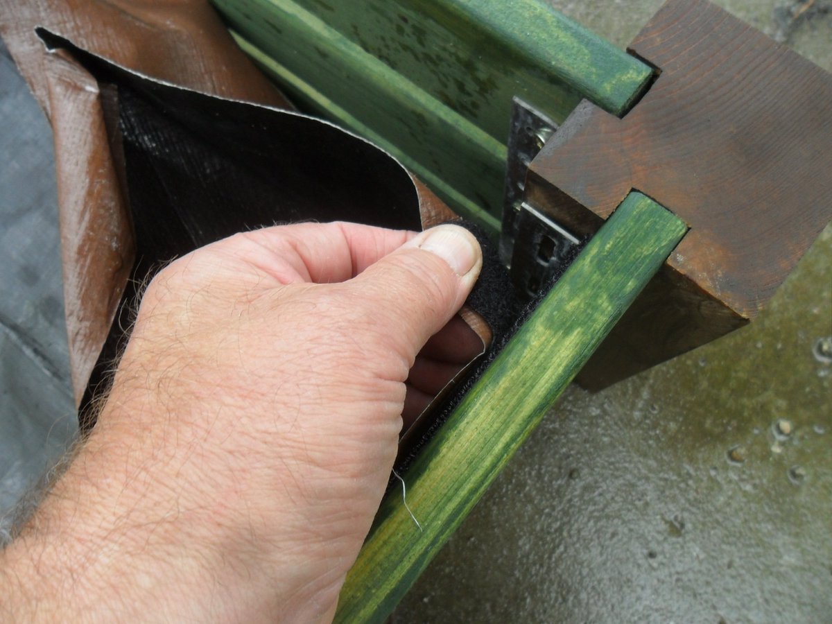 JumpingWaterJet's tweet image. The liner to the patio pond is simple enough it's just a small sheet of pond liner folded and pinned to the sides. When the water is added it holds all in place