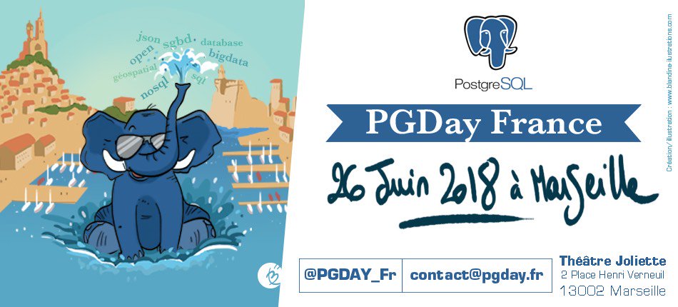 PGDAY_Fr's tweet photo. J-4 ! Encore quelques places et le record de participation pourrait être dépassé. On compte sur votre présence et si vous n'êtes pas encore inscrits: https://t.co/TVId2um682.
#PostgreSQL #pgdayfr https://t.co/B41ZilIqNT