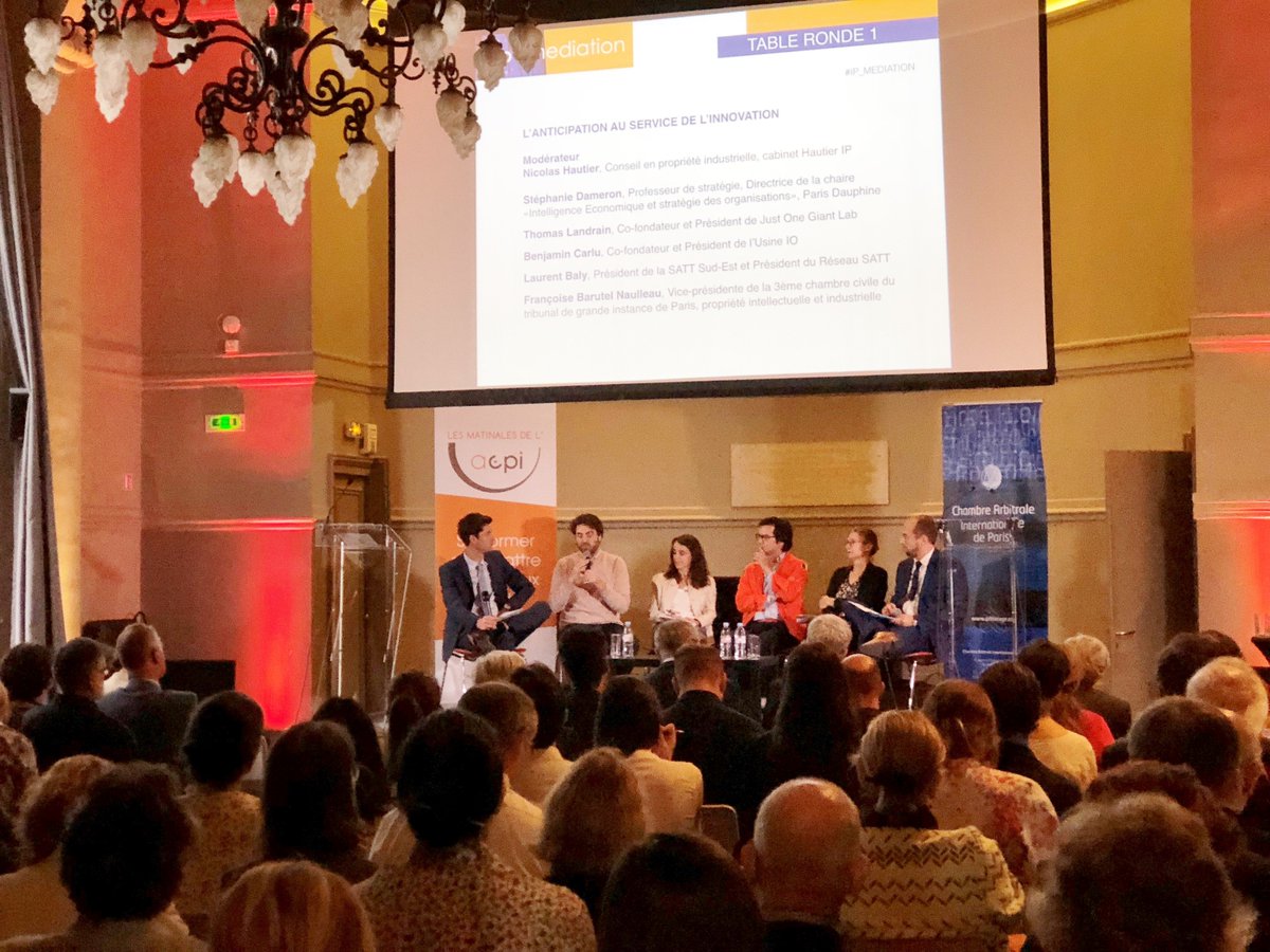 La CAIP et l'ACPI ont organisé la conférence-débat "Innovation &amp; Médiation", permettant de développer les réflexions sur le recours à la médiation en matière de propriété intellectuelle. Merci à <a href="/IndustrieFrance/">Société d'Encouragement pour l'Industrie Nationale</a> et tous les participants et intervenants pour le vif débat