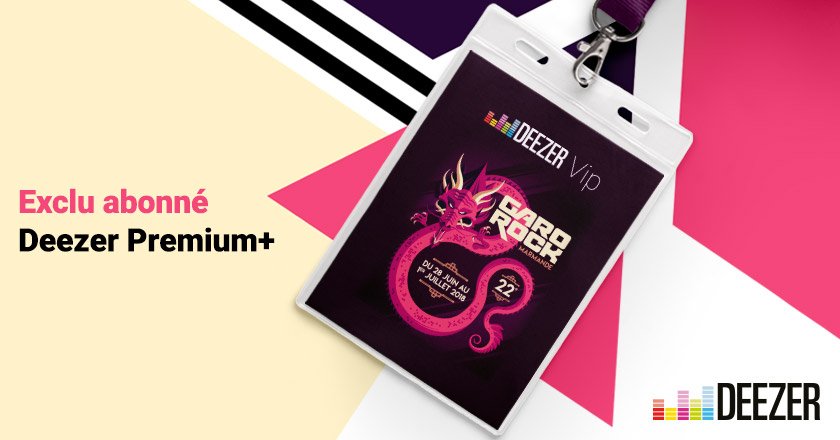 DeezerFR's tweet photo. Gagnez vos accès à la terrasse #DeezerVIP à @Garorock, avec une vue imprenable sur la scène #GaroclubDeezer pour voir les concerts d'@Eddydepretto , @Synapson ou encore @TherapieTaxi ➡️ https://t.co/kMgd955C73 🎉 #Garorock
🎶 Réservé aux abonnés Deezer 🎶 https://t.co/7pGqpSoJto