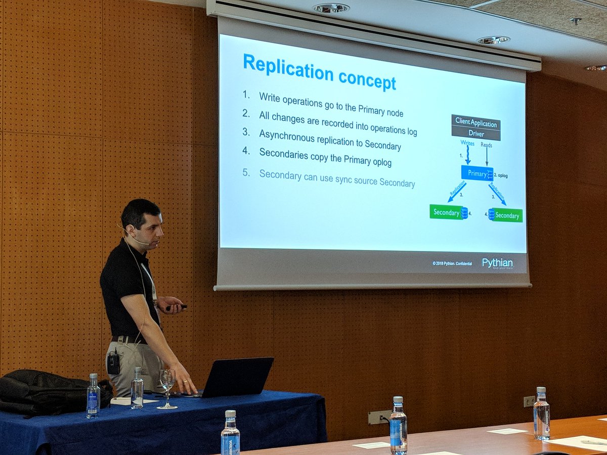 PedroCAVidigal's tweet image. @Donchovski from #pythian showing us how to scale #MongoDB at #DataOpsBarcelona .