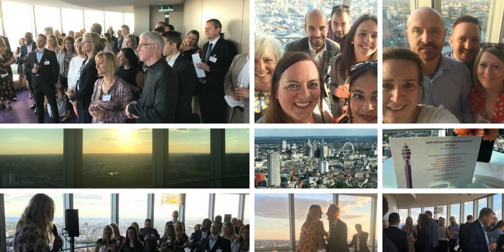 ASAPThe's tweet photo. We would like to express our sincerest thanks to the teams at @btsport and @bttowerlondon for their wonderful welcome &amp; hospitality for the @ASAPThe networking event last night.  Wonderful to see so many member companies represented in such a wonderful setting! #asapevents https://t.co/Vfs1iPucsI