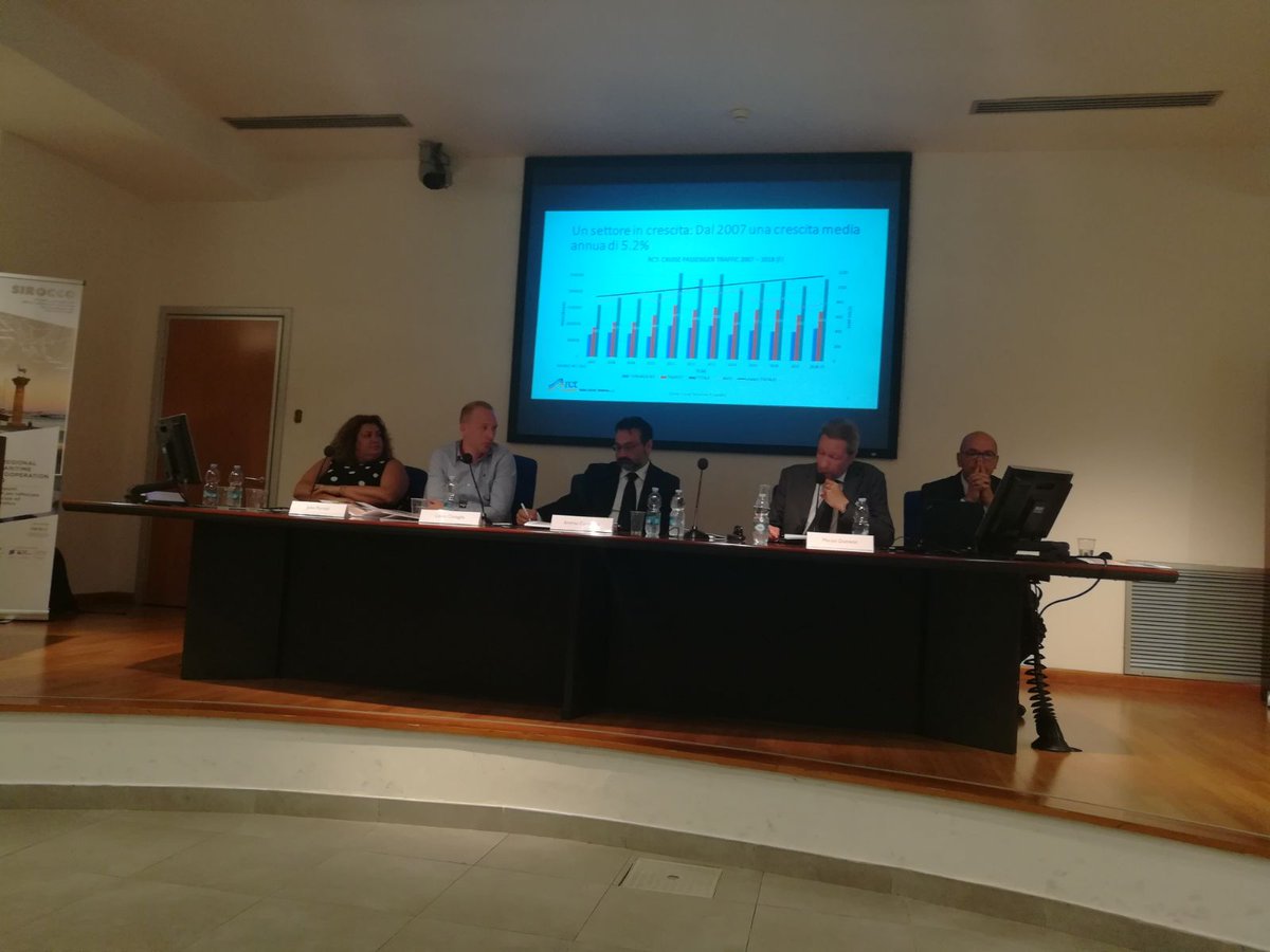 SiroccoMed's tweet photo. Moments from the final conference in #Civitavecchia #Sirocco: John Portelli, Roma Cruise Terminal General manager https://t.co/UkzgXwQVsm