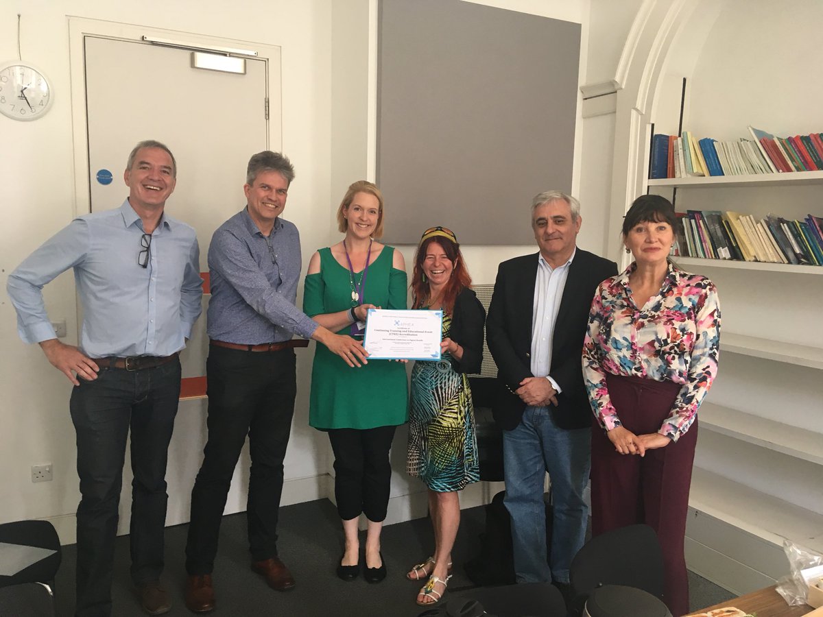 UCL_dPHE's tweet photo. Celebration! @DigiHealthConf is now an accredited #APHEA #CPD event = 20 CPD points for #PublicHealth professionals. Chair @PattyKostkova + DH team members @iTrainEU @DrCaroline_Wood receiving award from #APHEA team @UCLIRDR @uclnews #DigitalHealth #computerscience https://t.co/Q7NW16fBbV