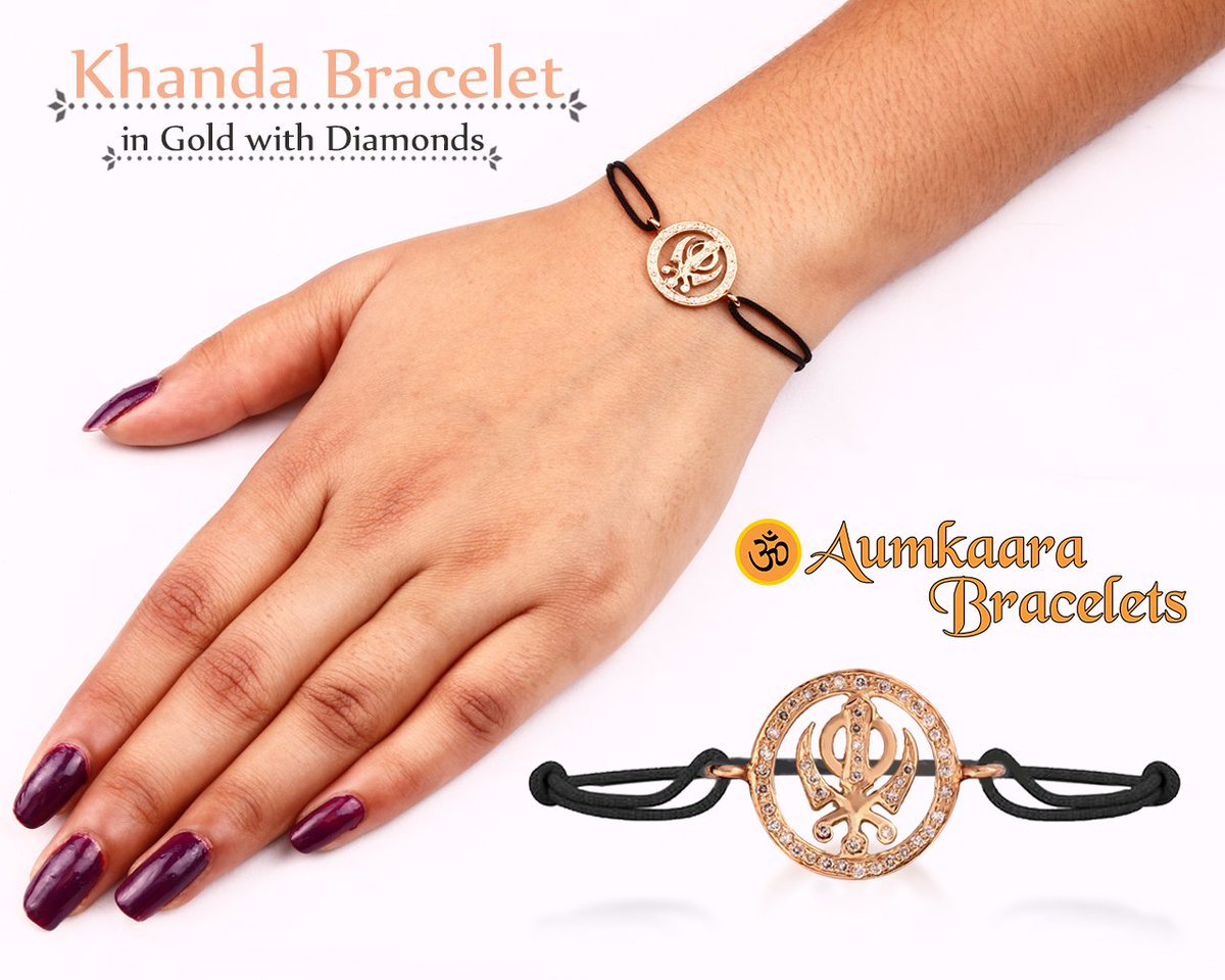 Buy AUMKAARA 18k Gold Plated Om Bracelet in Silver On Free Size Adjustable  Black Thread at Amazon.in