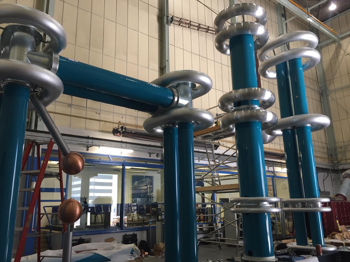 So the big build has started to take shape in the form of the 600kV DC test set in our <a href="/HighVoltage_UoM/">High Voltage Labs</a> and @eeemanchester. There has been great debate to whether the test set is blue or turquoise!  #highvoltage #electricalengineering