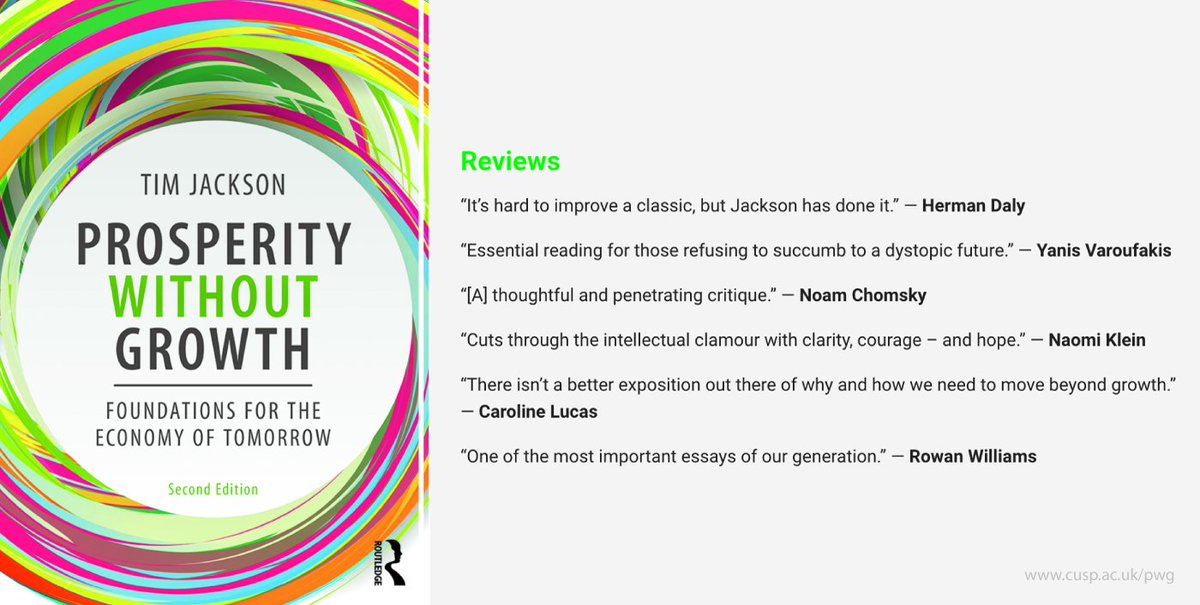 CUSP_uk's tweet photo. Nine years after it was first published, #ProsperityWithoutGrowth is no longer a radical narrative whispered by a marginal fringe, but an essential vision of #SocialProgress >> https://t.co/5UqO68B63o #summerreading #econ101 #secularstagnation #postgrowth #degrowth #neweconomics https://t.co/PlZbSYxlwe