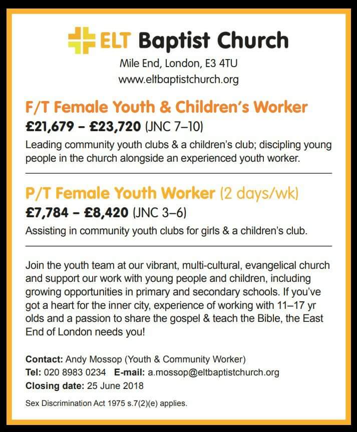 Youth work jobs