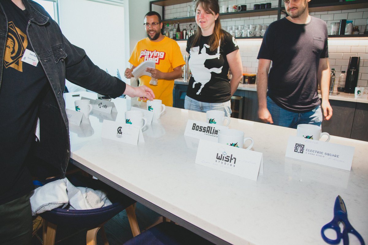 _Playingfield_'s tweet image. Everyone voted for their favourite game under the watchful eye of Joanna!