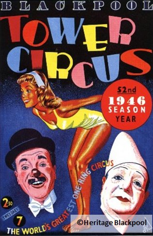ShowtownBPL's tweet photo. Excited to announce we are a part the @getnorth2018 project: A HISTORY OF THE NORTH IN 100 OBJECTS. Our great 1946 Tower Circus poster was selected and will be on display @GrundyBlackpool from 14 July! #Blackpool @heritagebpl https://t.co/Ms7QsBSbRd https://t.co/kpu0Oc06Vc