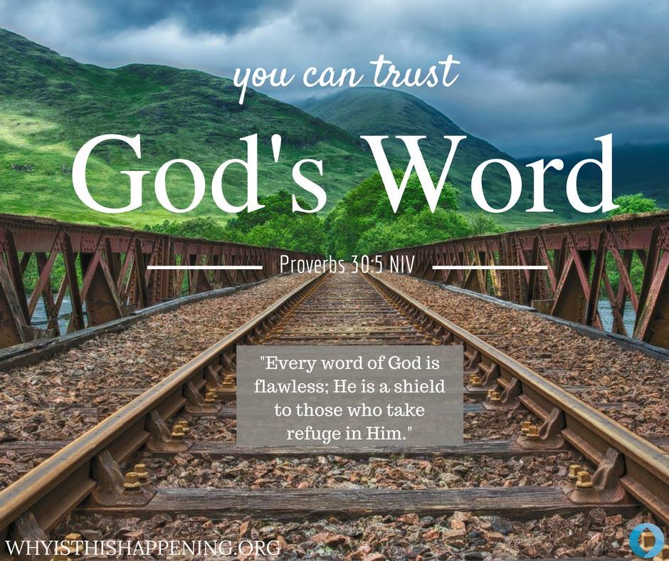 WhyIsThisHappening® on X: "You can trust God's Word. — “Every word of God is flawless; He is a shield to those who take refuge in Him.” ~ Proverbs 30:5 NIV #WITHGod https://t.co/Q705c2dqeg