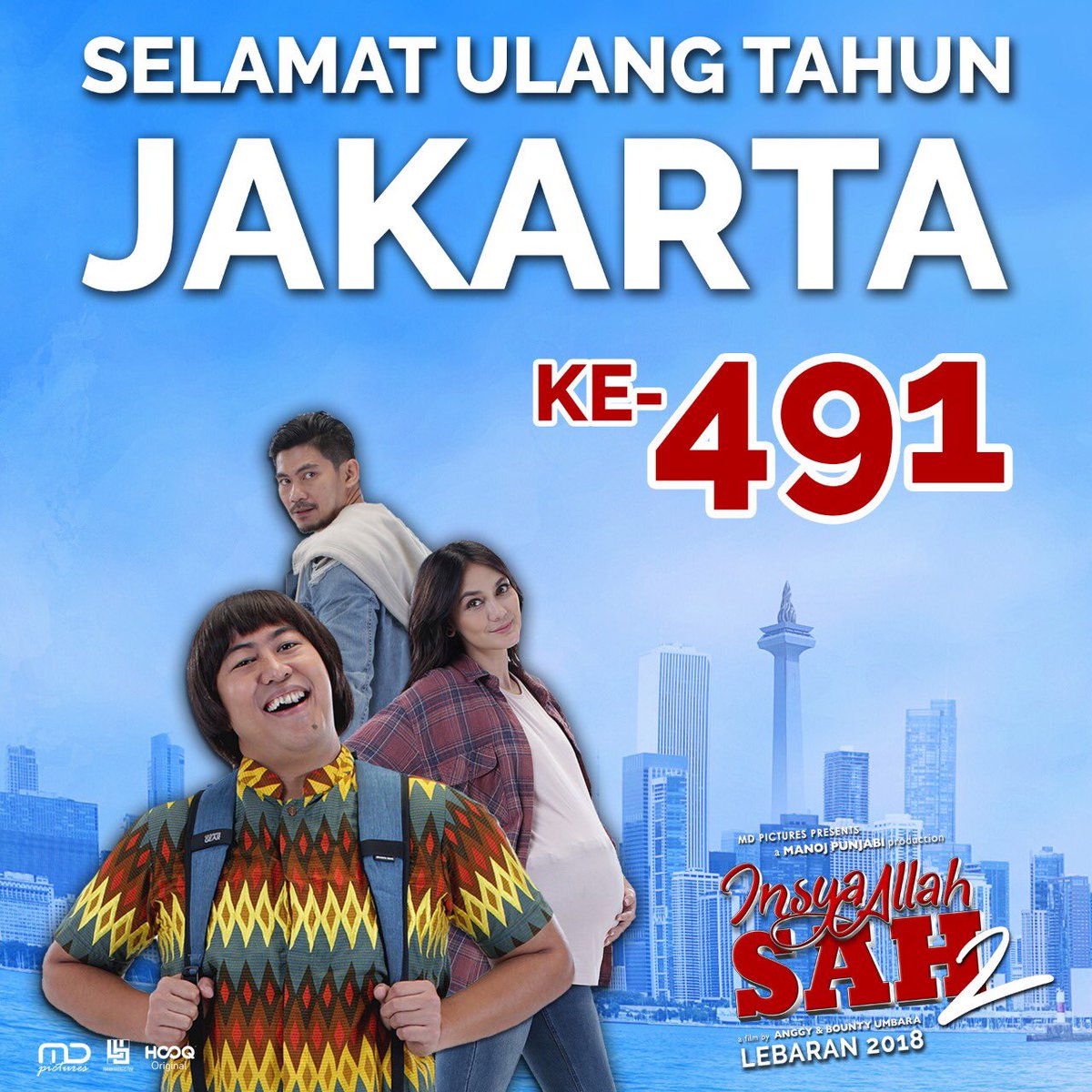InsyaAllahSah's tweet photo. #InsyaAllahSAH2 mengucapkan Selamat Ulang Tahun untuk Kota Jakarta ke-491! πππ
#InsyaAllahSAH #HUTJakarta #Jakarta491 #HUTJakarta491 https://t.co/T4Q0OvB9TT