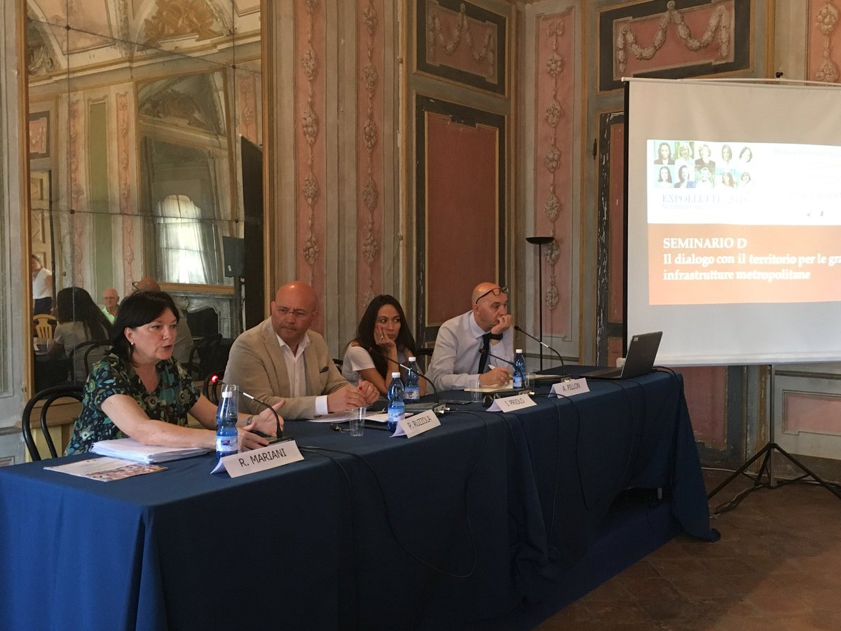 Grandi #infrastrutture e dialogo con il territorio: come si pone l’Italia? Ne parlano a #ExpoElette2018 #RaffaellaMariani #IrenePriolo #AndreaPillon coordina #PaoloRuzzola seminario in collaborazione con <a href="/AvventuraUrbana/">Avventura Urbana</a>