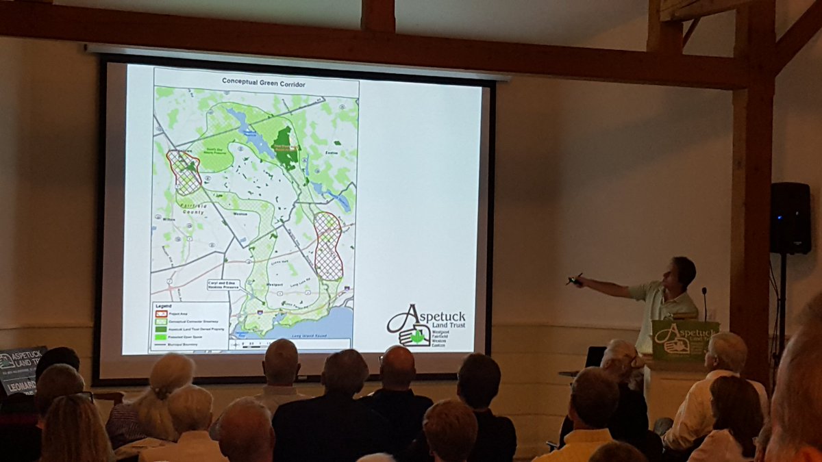 Bill_Labich's tweet photo. Go big or go home. What boldness looks like in conservation. Aspetuck Land Trust's David Brant describes the #GreenCorridor vision and plan for #LargeLandscape #conservation and the
#Pollinator Pathway Program for 6 towns in Fairfield County, CT #H2HRCP @aspetucklt @WWConserve https://t.co/ld7dFOMMMF