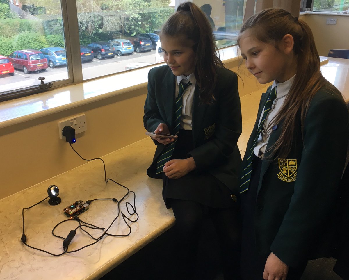 FinleyNmatlock's tweet photo. RT NewentComputing: Year 7 girls learning about #InternetOfThings #IoE programming the GraspIOhq #Cloudio on the Raspberry_Pi  TheMagPi #RaspberryPi  to take a selfie and send it themselves via email! NCSC 
#CyberSchoolsHub newentschool https://t.co/Wc6sl7WSF4