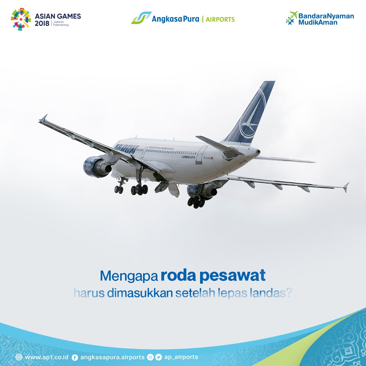 AP_Airports's tweet photo. Tahukah kamu mengapa setelah lepas landas, pesawat akan memasukkan roda pendaratan atau landing gear ke bagian bawah badannya? https://t.co/uPgkIimJjH