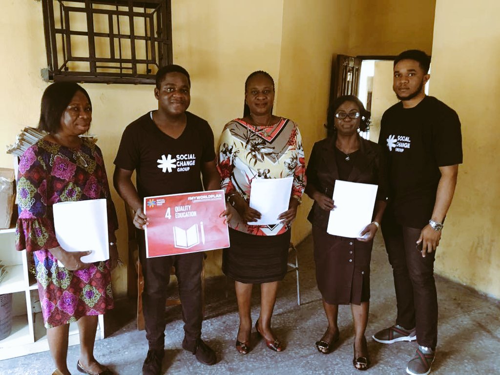 socialchangegrp's tweet photo. A very significant day for us as we're marking our 1 year anniversary since our first event the PH SDG awareness symposium. 

We're promoting quality education in our communities by donating books to local schools. 

#PHCBookDrive #MyWorldPlan #SDG4 https://t.co/qM8Vj2JlOr