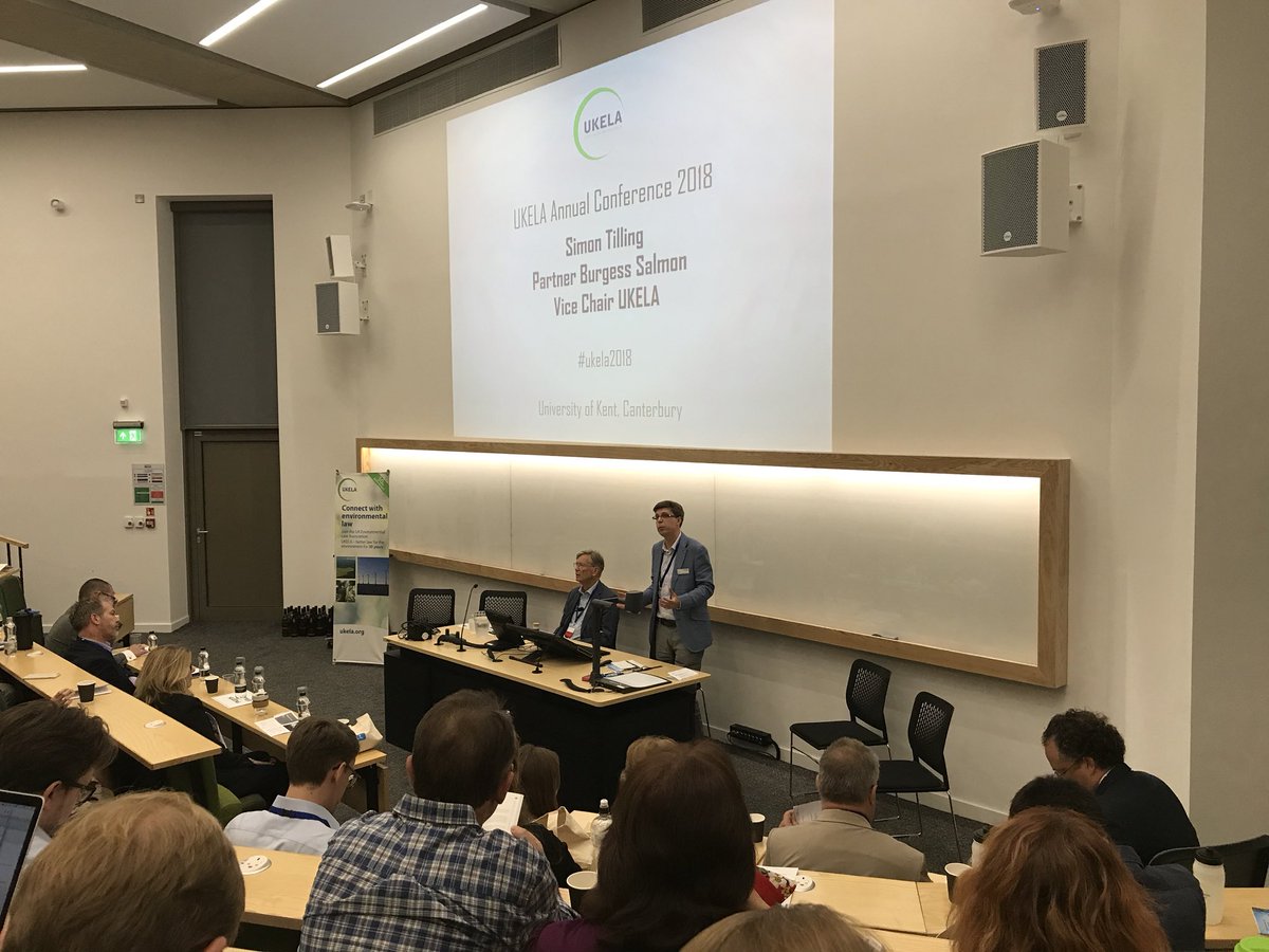 stanbensfield's tweet photo. #ukela2018 We’re off!  Conference Chair, Simon Tilling from @BurgesSalmon kicks off with Lord Carnwath from @UKSupremeCourt #environmentallaw https://t.co/rUQb5GsP1p