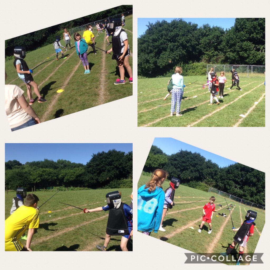 yfpsyr4's tweet photo. A super fencing session in the sunshine! #yfpslearning #yfpssport @plymouthssp https://t.co/oQ4ZWoPrUK