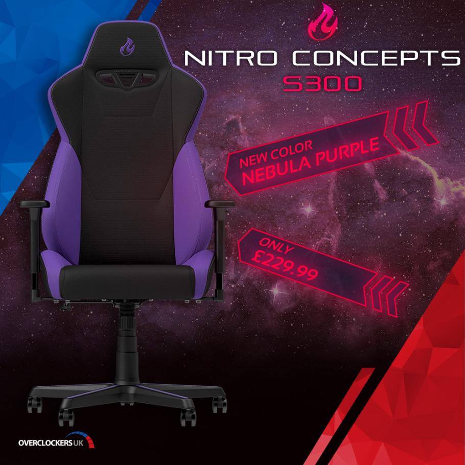 Overclockers Uk A Purple Powerhouse Check Out The New Nebula Purple Nitro Concepts S300 Gaming Chair T Co Eidiiohjda