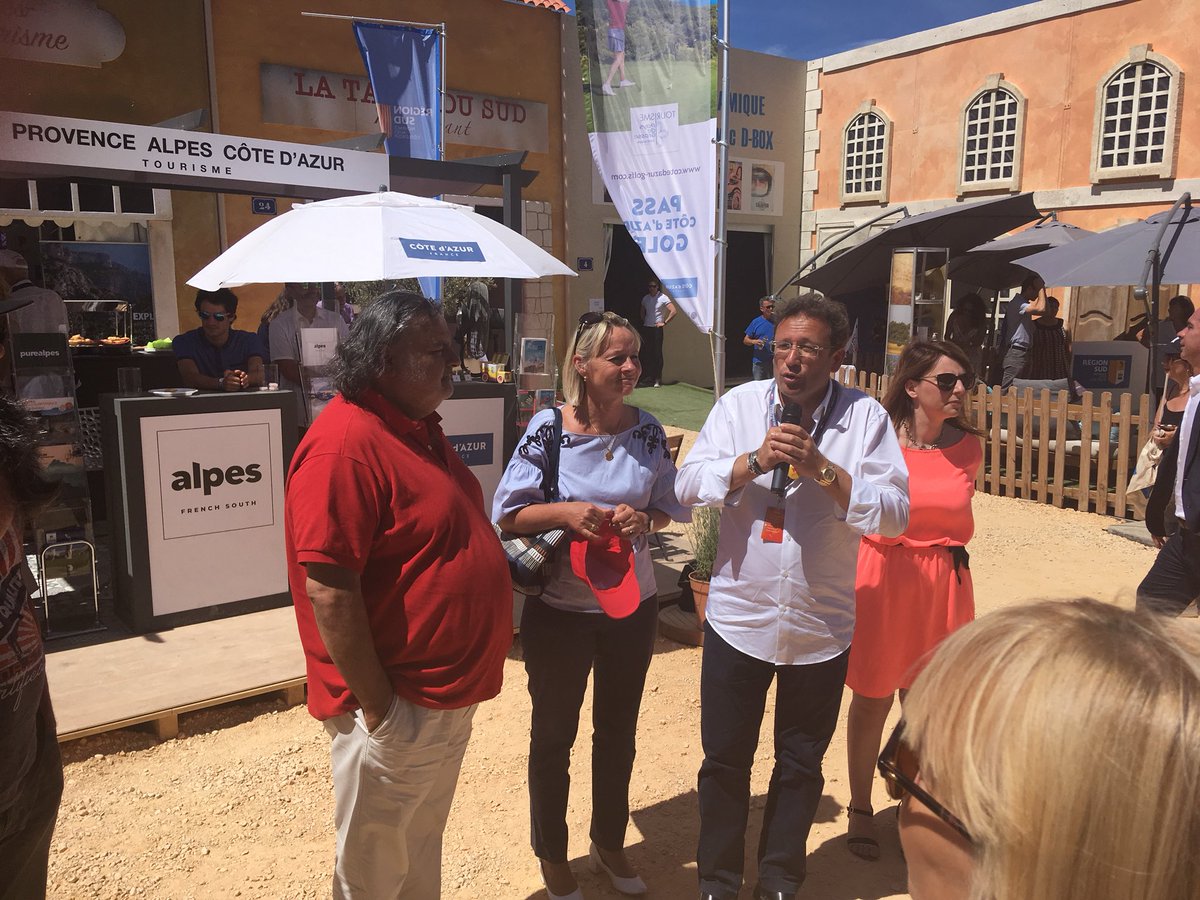 CRT_RegionSud's tweet photo. Inauguration du stand #Provence #Alpes #CotedAzurFrance par @FdeCanson président du #CRTPACA au @GPFranceF1. 3 jours d’événement pour promouvoir les 3 destinations et faire séjourner plus longtemps nos clientèles françaises et internationales #GPVillageSud https://t.co/r2r2PB4ff9