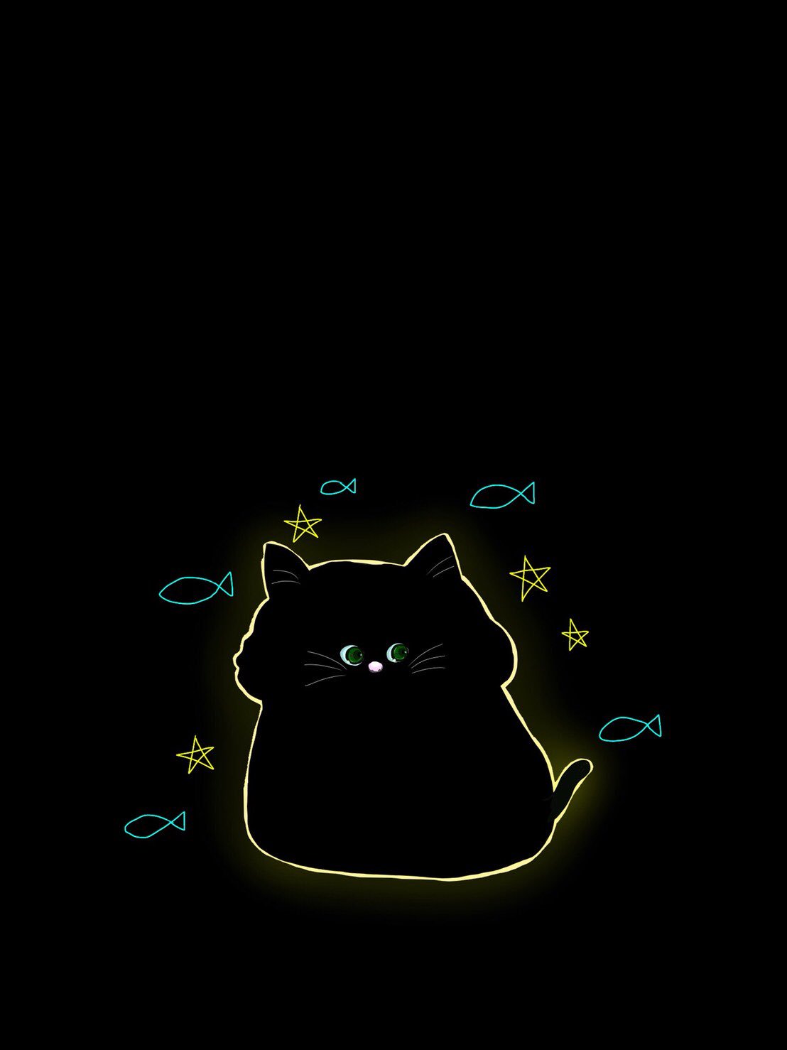 森蔵 Ipadロック画面用にお絵描きしました ネオンちゃん 猫 壁紙 T Co 3amhdeymyc Twitter