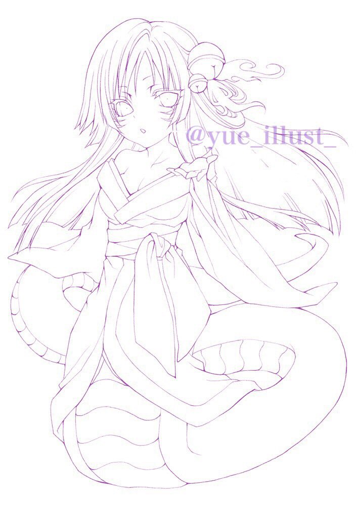 蛇姫 魅月 へびひめ みづき デフォだが 想いを寄せた僧に裏切られ激怒のあ Yue Illust のイラスト