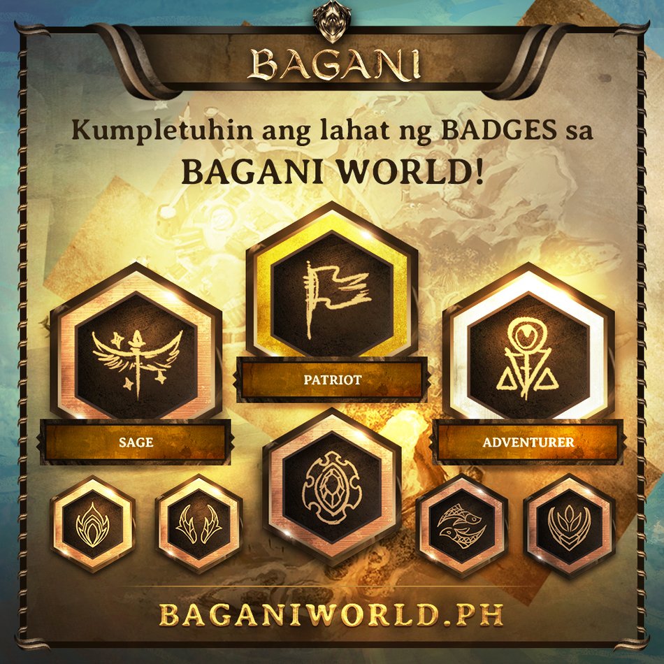 OfficialBagani's tweet photo. Day 60 na ng #BaganiWorld! Nakailang gold badges na kayo? 'Wag kaligtaang gawin ang tatlong Challenges today sa https://t.co/Z3pt8PfwP1! #BAGANIWeekend https://t.co/kwFSIjfBxD