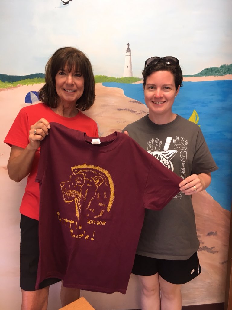 Little_Leos's tweet photo. Thank you Mrs. Spencer for always supporting our club with everything we do.  We will miss you!  Our club gave Mrs. Spencer a new Little Leo's T-shirt to remember us by!  Happy retirement! #wbwildcats https://t.co/3cgsug7Nw7