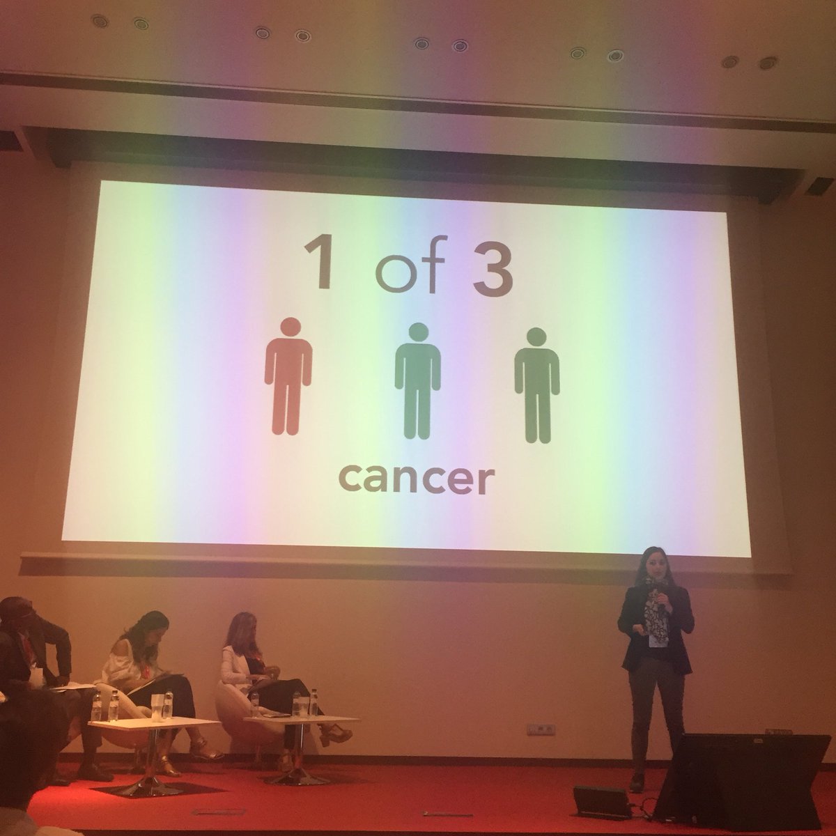 alabarga's tweet photo. Eider Sanchez, CEO of @narusolutions presents #STEP, their solution to improve the lifes of those with cancer and their families https://t.co/YtYT58sfxK
