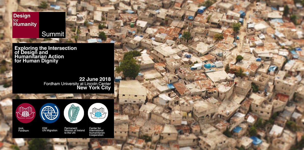 UNICLagos's tweet image. Designers and humanitarians will be exploring the intersection of design and humanitarian action for human dignity -#Design4Humanity Summit on June 22 @Fordham University NYC @UNmigration  @UNHCR design4humanity.org
#HumanitarianDesign #Design4Dignity