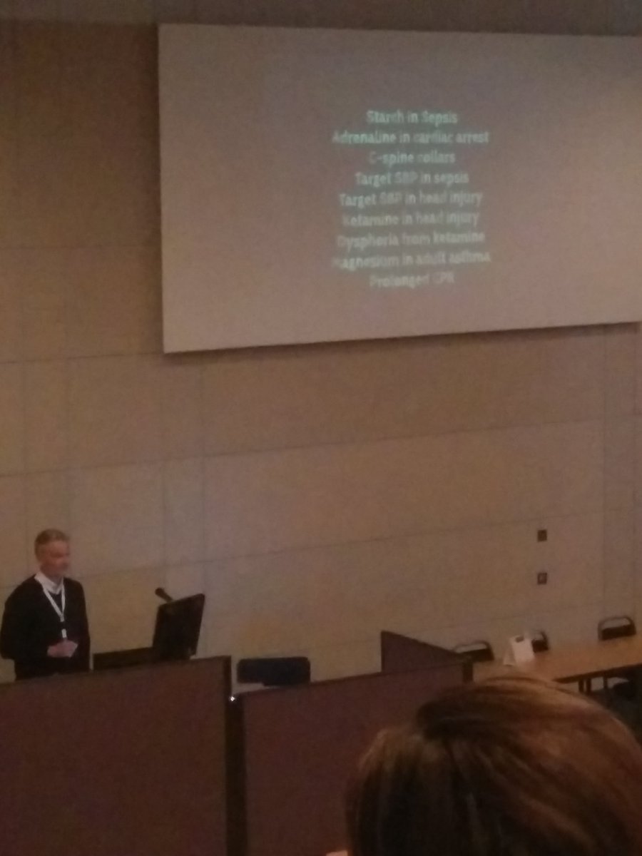 a_goatlet's tweet photo. @EMManchester talks about #dogmalysis, #FOAMed and  questioning things are, are they evidence based, why do we do it? It takes 15-17 years for practice to catch up to the evidence. Shows the importance the #FOAMed community is for everyone https://t.co/FU8c6firrW