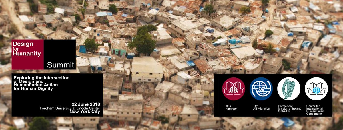UNICLagos's tweet image. Designers and humanitarians will be exploring the intersection of design and humanitarian action for human dignity -#Design4Humanity Summit on June 22 @Fordham University NYC @UNmigration  @UNHCR design4humanity.org
#HumanitarianDesign #Design4Dignity
