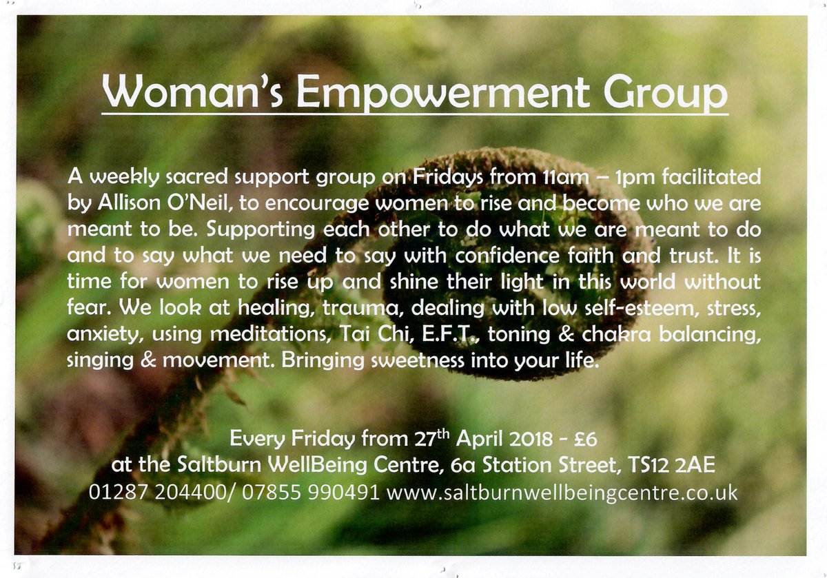 Woman's Empowerment Group every Fridays
Friday 
11.00 a.m. - 1.00 p.m.
Woman's Empowerment group
(Ali)
27/4/18 - ONGOING