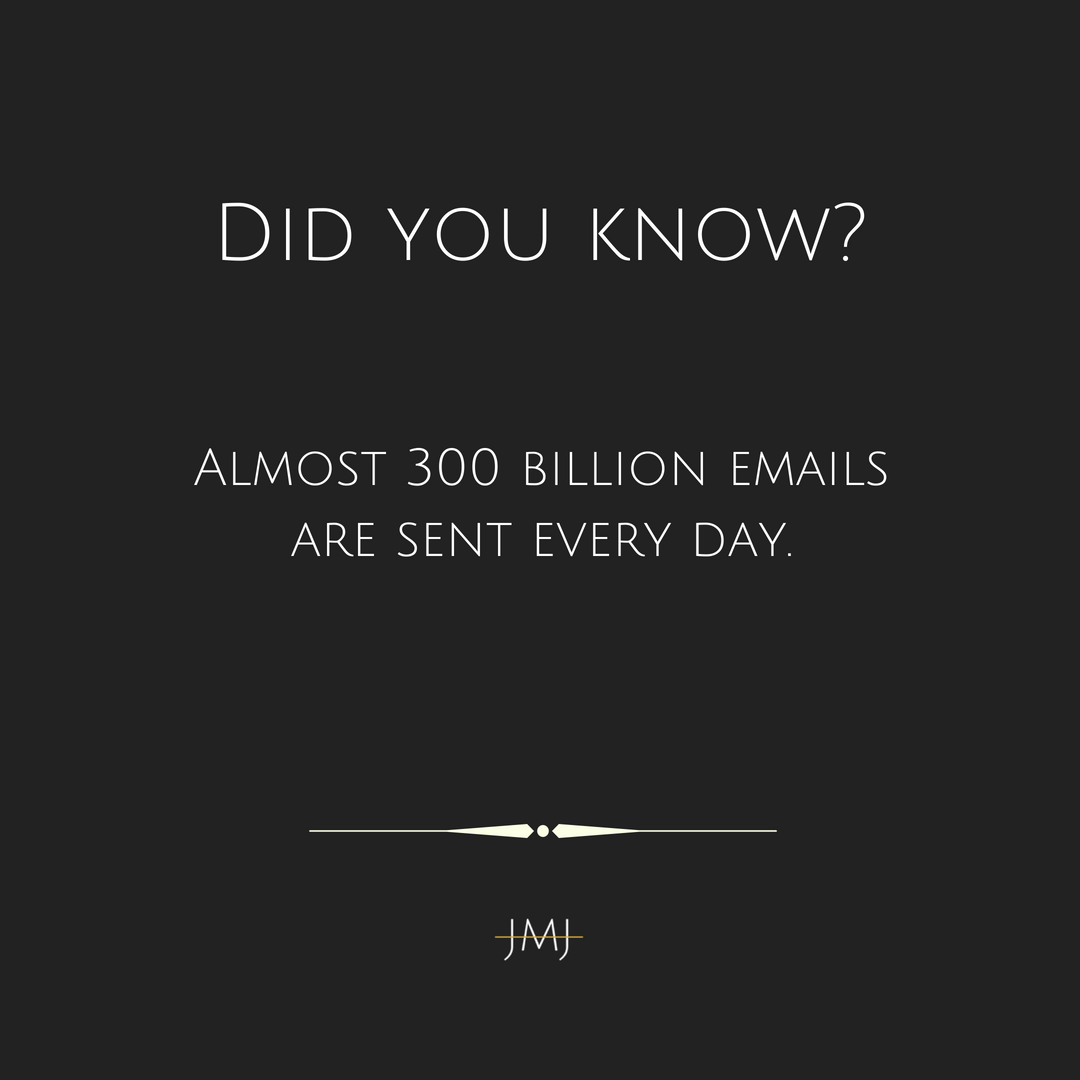 JMJ_webdesign's tweet photo. Did You Know? Almost 300 billion emails are sent every day! #didyouknow https://t.co/yjBTPEh96x