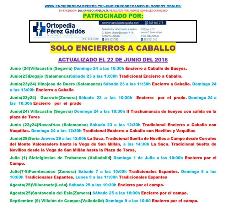 PRÓXIMOS ENCIERROS DE CAMPO EN CASTILLA Y LEÓN