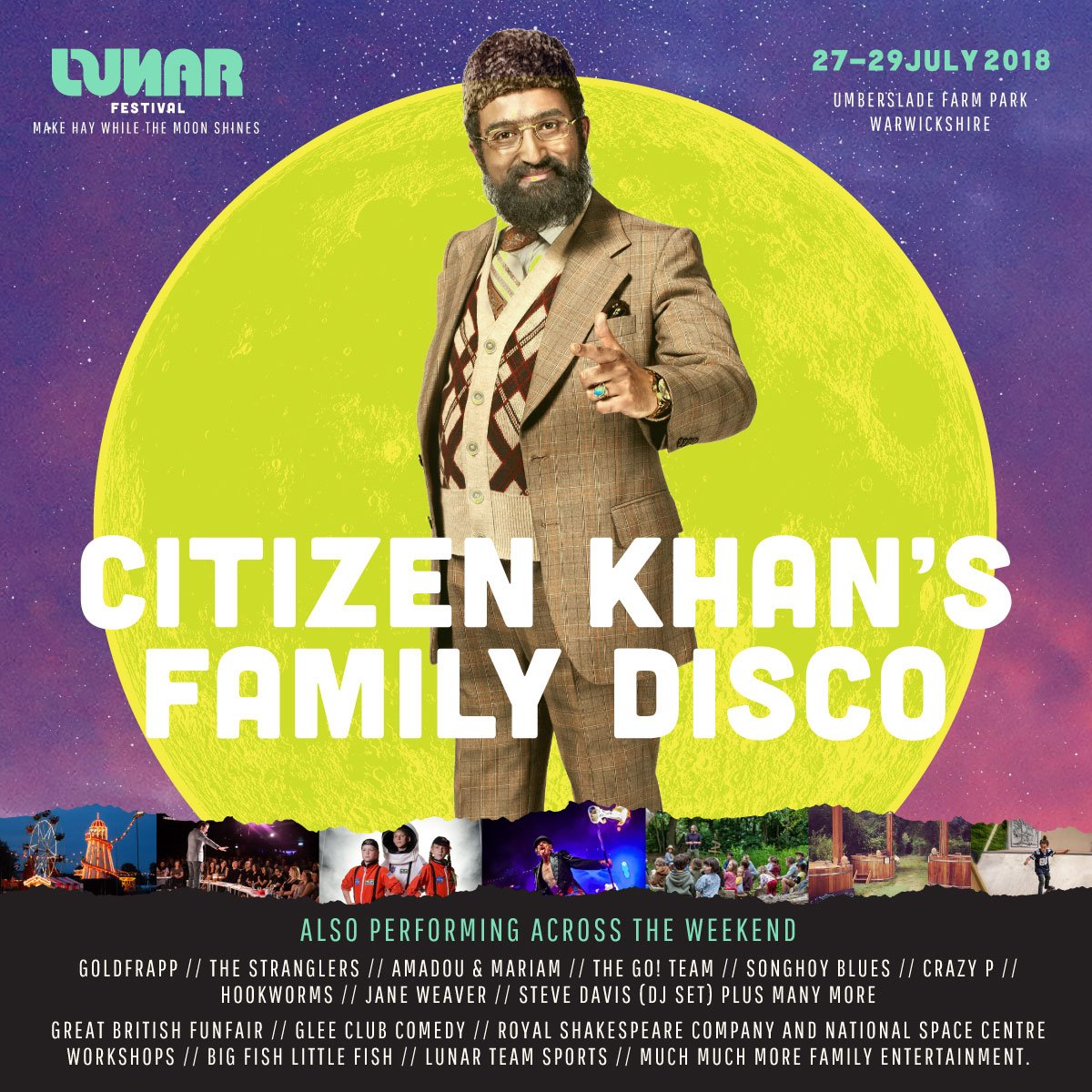CITIZEN KHAN IS COMING TO LUNAR! This British sitcom was created by <a href="/adilray/">Adil Ray OBE</a> and follows the trials &amp; tribulations of <a href="/therealmrkhan/">Mr Khan</a>. He will running Citizen Khan’s Family Disco with Mr Khan’s favourite tracks &amp; loads of fun and games for all the family lunarfestival.co.uk/element/citize…