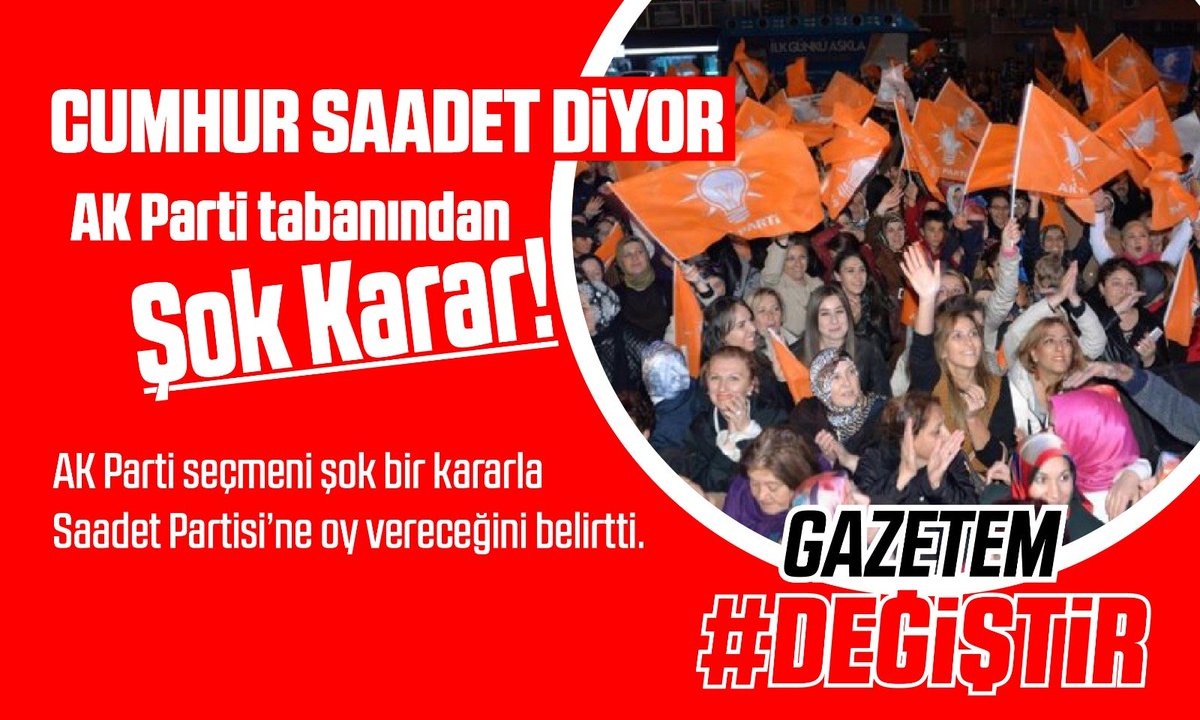 #CumhurSaadetinYanında #SaadetMecliste #TemelBaskanaSoruyorum #SaadetPartisi #Değistir #Türkiye #Geleceğin #İçin #Değistir #Yeni #Bir #Dünya #TemelKaramollaoğlu #SaadetMecliste