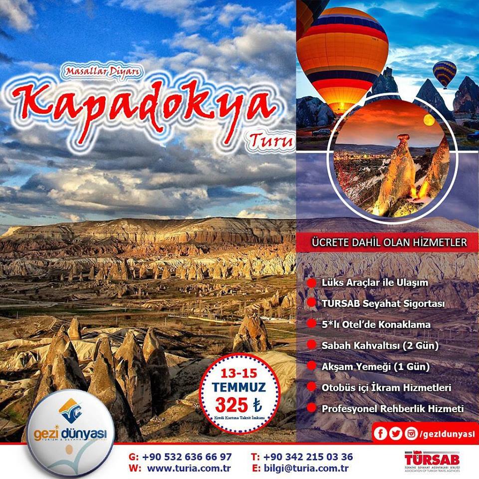 gezidunyasi_tr's tweet photo. 5* Perissia Hotel’de Açık ve Kapalı Havuz İmkanı ile 🌸#Kapadokya Turumuz İçin
🗓 13-15 TEMMUZ 🕘13 TEM. 00:00 ÇIKIŞ - 15 TEM. 23:00 DÖNÜŞ
🌍 1 Gece 2 Gün Masallar Diyarı Kapadokya Turu
#AntepKapadokyada #GeziDünyası #Seyahat #Acentesi #TuriaTurizm #Turia #Cappadocia https://t.co/tko8bGDbyZ
