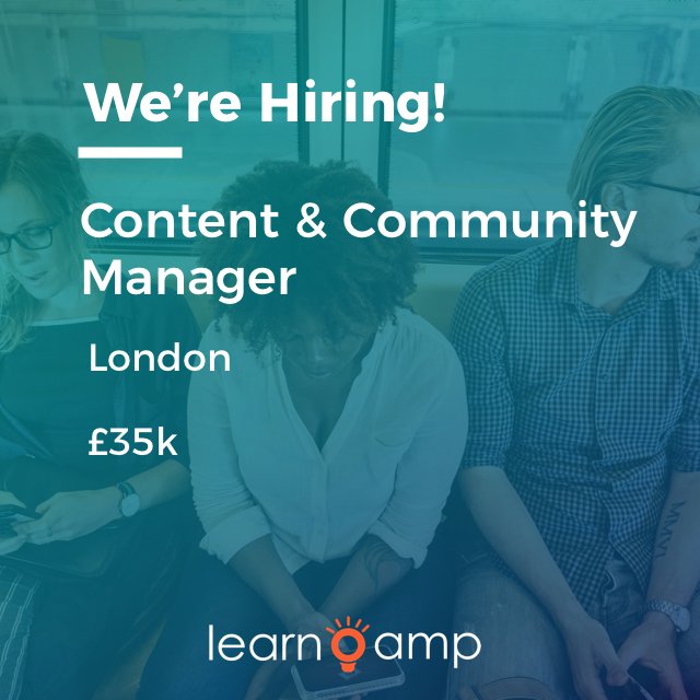 We're Hiring! Are you energetic, driven, good at writing and social media? Apply now! buff.ly/2K684er …
#NewJob #Hiring #MarketingJobs #ContentJobs #Marketing #Content #Community #Growth